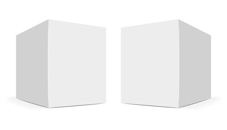Vector embalaje de cajas aisladas, conjunto de paquete blanco aislado realista, ilustración vectorial, vector cosmético