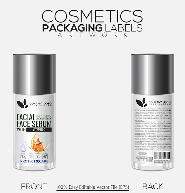 Embalaje de cosméticos Serum facial de recuperación de la solución de la piel Mockup de botella con variantes de mezcla del mundo