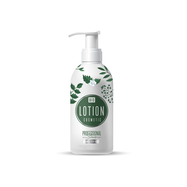 Embalaje de plantilla de marca de cosméticos orgánicos
