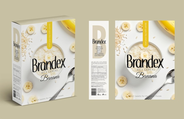 Embalaje vibrante de cereales de arroz con sabor a fruta de Brandex en EPS