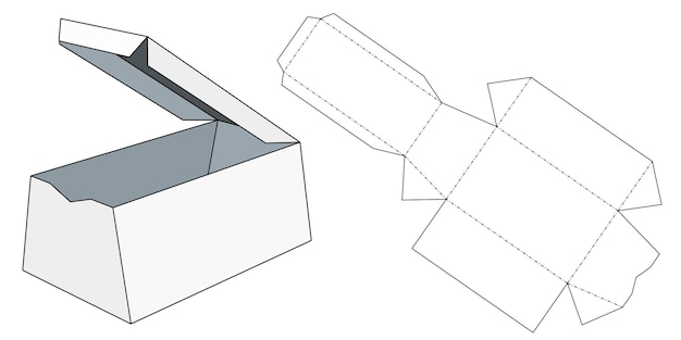 Embalajes para regalos, productos y alimentos. ilustración de vector de una caja de cartón. plantilla de paquete. maqueta minorista blanca aislada.