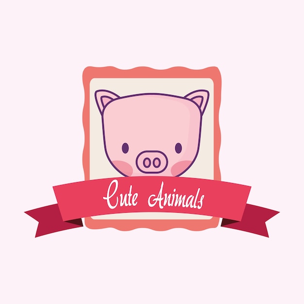 Emblema de animales lindos