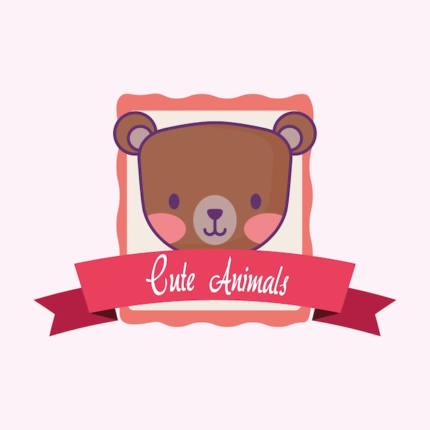 Emblema de animales lindos