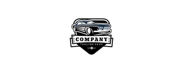 Emblema de automóviles clásicos de estilo vintage