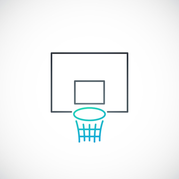 Vector emblema de baloncesto