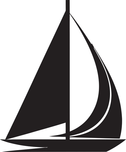 Emblema de barco minimalista de Whittled Wake Icono de barco de micro marina en el vector