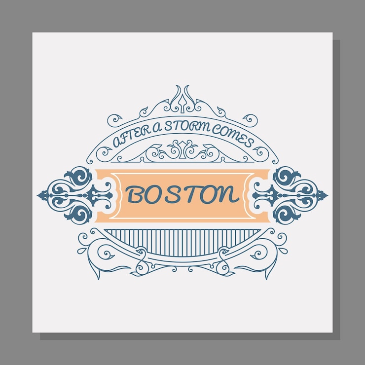 Vector el emblema de boston