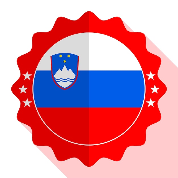 Vector el emblema de calidad de eslovenia, el botón de la etiqueta de señalización, la ilustración vectorial