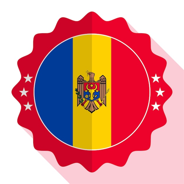 Vector emblema de calidad de moldavia botón de señal de etiqueta ilustración vectorial