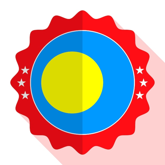 Emblema de calidad de Palau botón de señal de etiqueta Ilustración vectorial