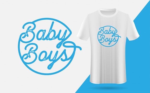 Emblema y camiseta simple para bebés varones