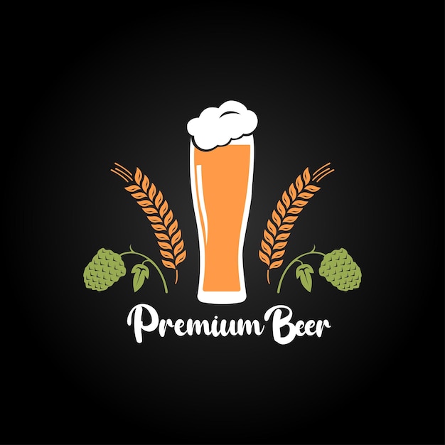 Vector emblema de cerveza artesanal casera