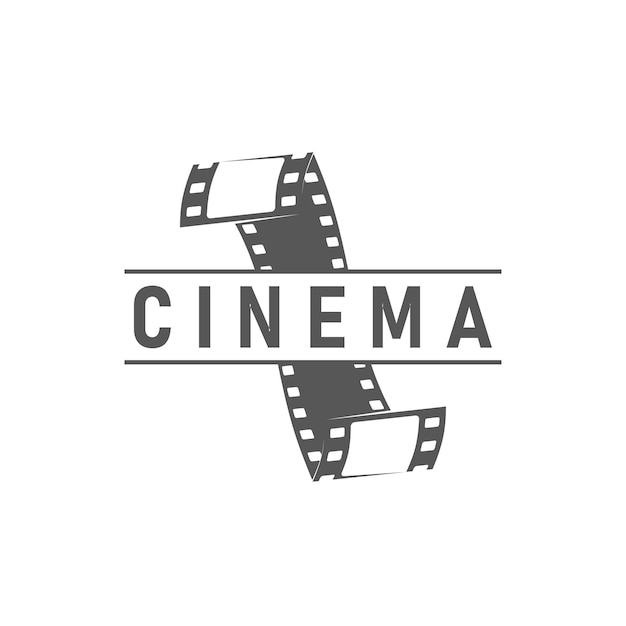 Emblema de cine icono de cine con tira de película