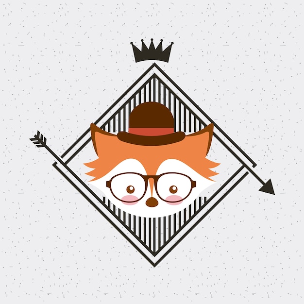 Emblema clásico estilo hipster