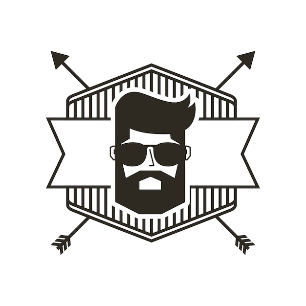 emblema clásico estilo hipster