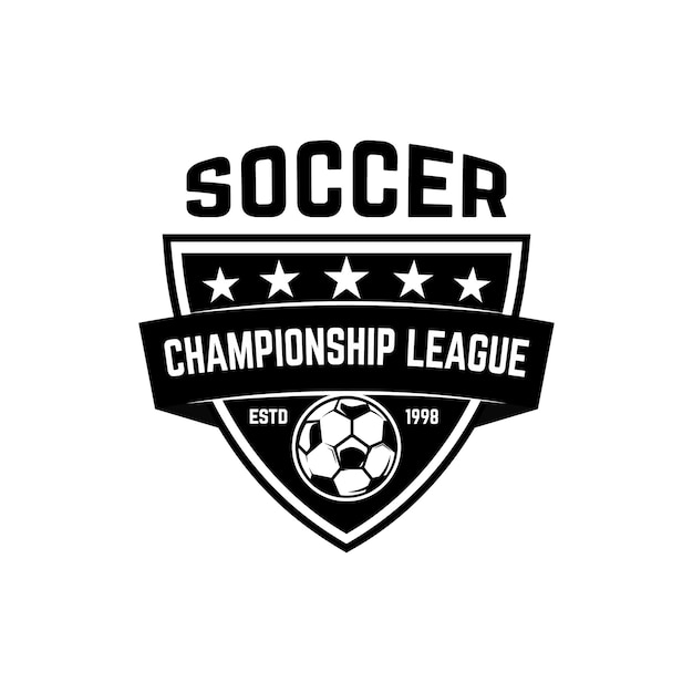 Emblema del club de fútbol. elemento de diseño de logotipo, etiqueta, letrero, cartel.