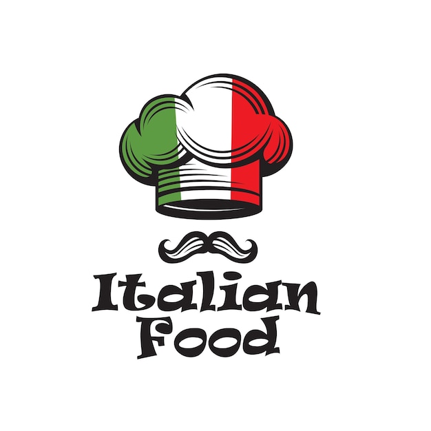 Vector emblema de comida italiana