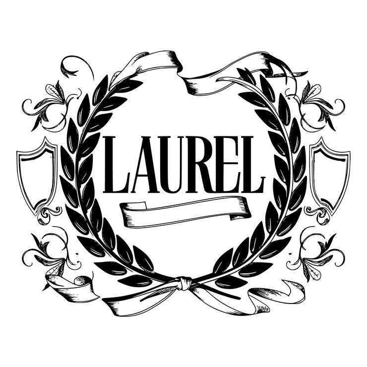 Vector emblema de la corona de laurel
