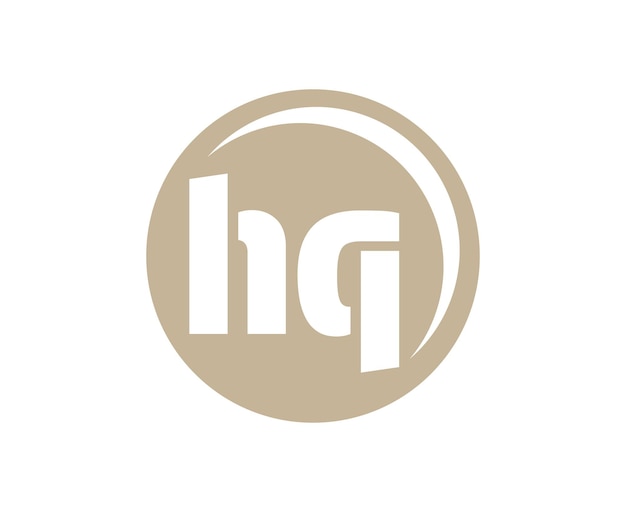 Emblema deportivo de la sede o logotipo del equipo Logotipo de la pelota con una combinación de las letras iniciales H y Q para las pelotas Insignia del club de entrenamiento de la compañía deportiva