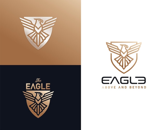 el emblema deportivo único del águila dorada para la empresa comercial