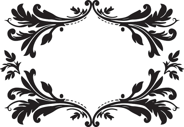 El emblema elegante de la realeza retro con monocromo la frontera europea la noble nostalgia el borde europeo vintage