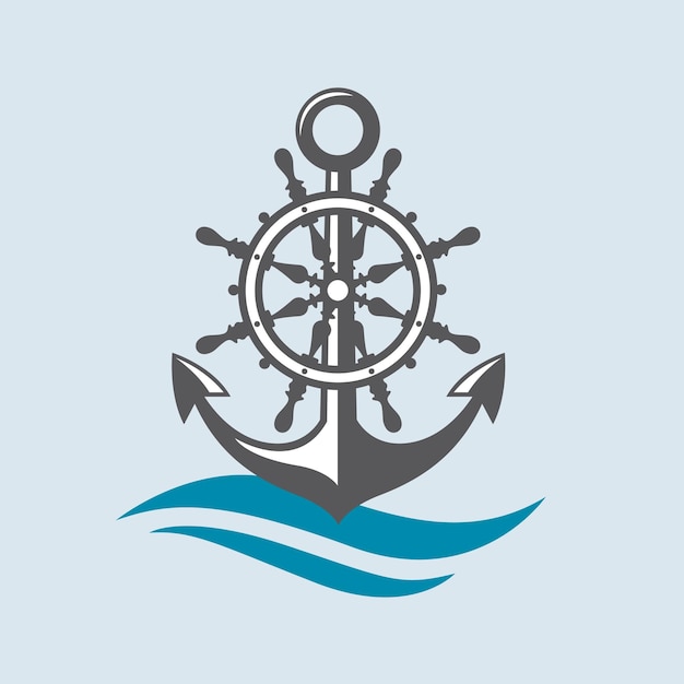 emblema de elementos náuticos