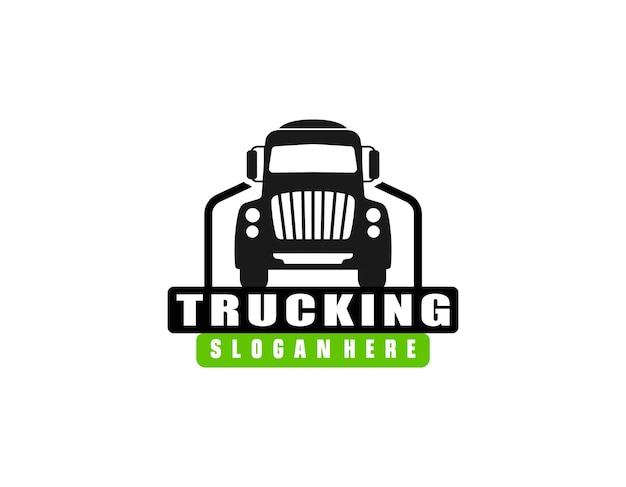El emblema de la empresa de camiones listo para el vector del logotipo aislado mejor para el logotipo relacionado con el transporte por carretera y el transporte de mercancías