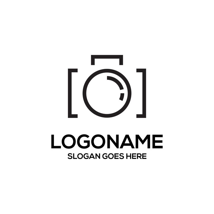 Vector emblema del estudio de fotografía de visión creativa
