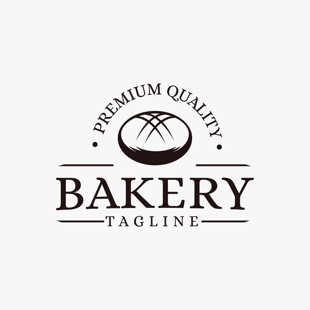 El emblema de la etiqueta retro retro hipster del logotipo del pan de la panadería