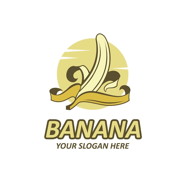 Vector emblema de fruta de plátano