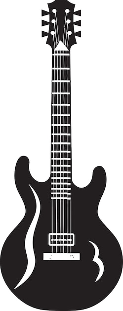 El emblema de la guitarra armónica Haven, el arte vectorial de los acordes, las crónicas de la guitarra, el logotipo, la ilustración vectorial.