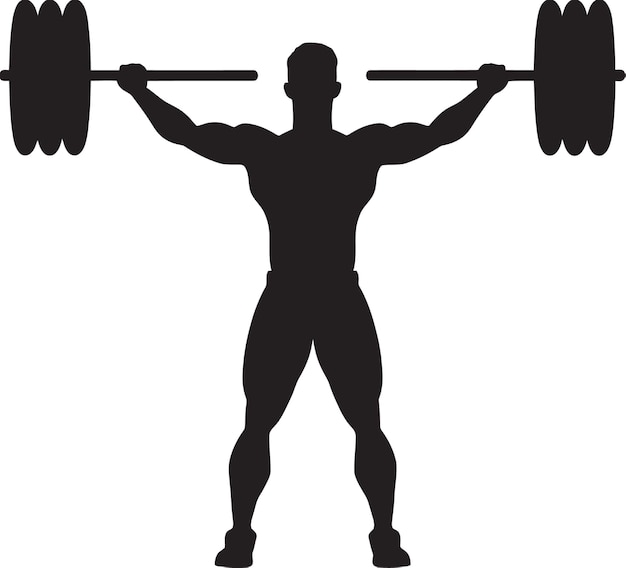 Emblema de IronInspire Vector Fitness Man Símbolo de PowerPeak Logotipo de gimnasio y icono de fitness negro