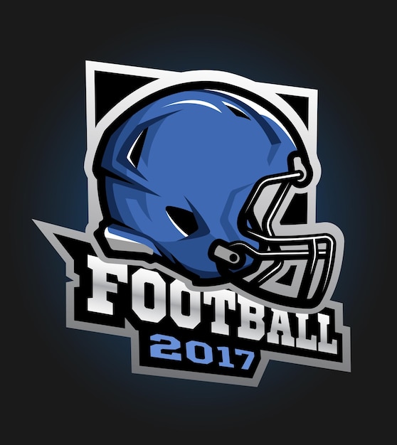 Vector emblema de los juegos 2017 del casco de fútbol americano
