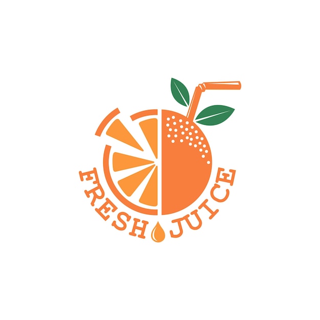 Vector emblema de jugo fresco