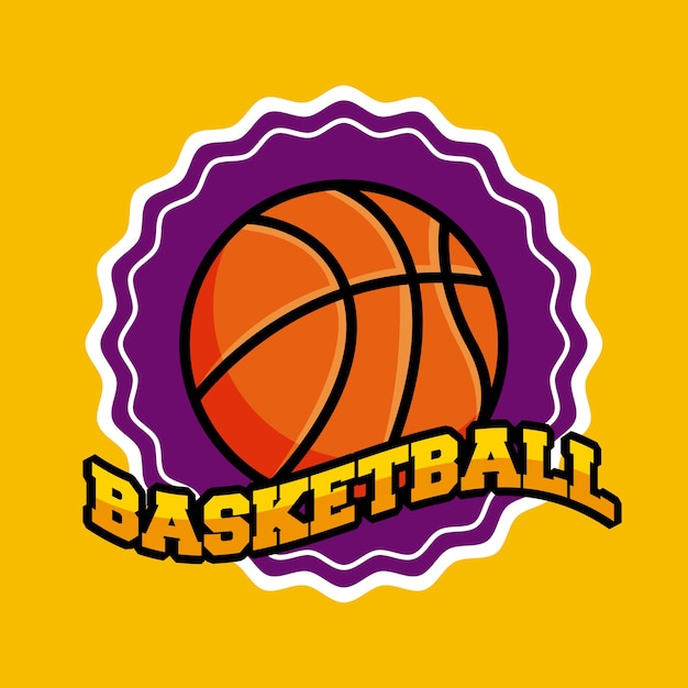 Emblema de la liga de baloncesto clásico