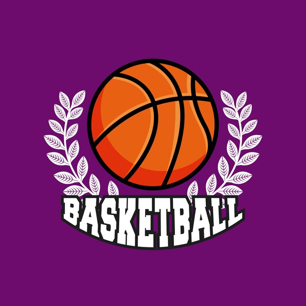 emblema de la liga de baloncesto clásico