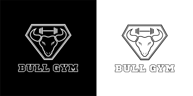 Emblema del logotipo de Bull Gym