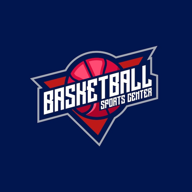 Emblema del logotipo del deporte y el deporte de baloncesto