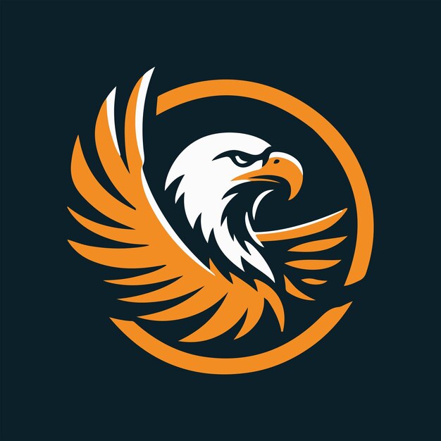 Emblema del logotipo del diseño del logotipo del águila
