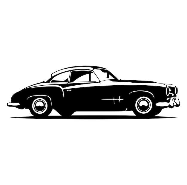 Emblema del logotipo del vector clásico del coche del músculo