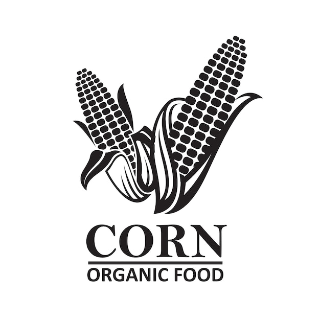 Vector emblema de mazorca de maíz
