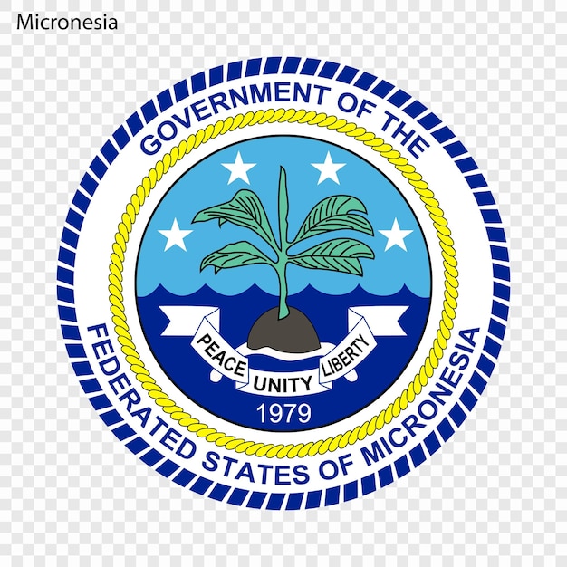 Vector emblema de micronesia