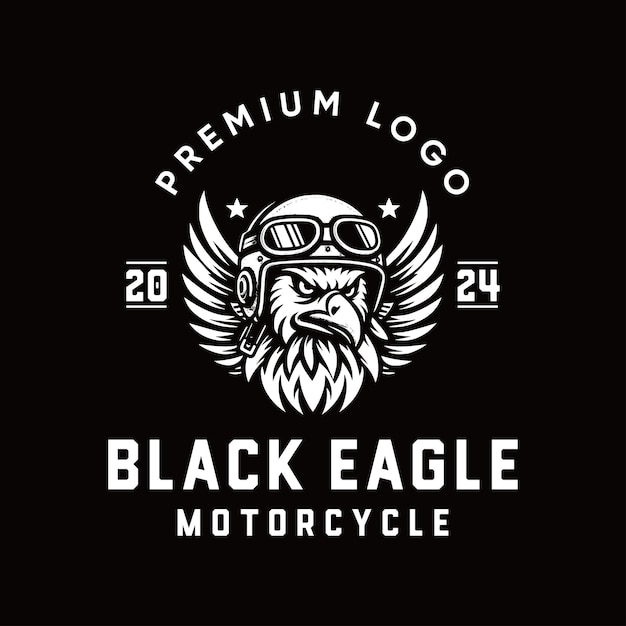 Vector el emblema de la motocicleta de águila negra