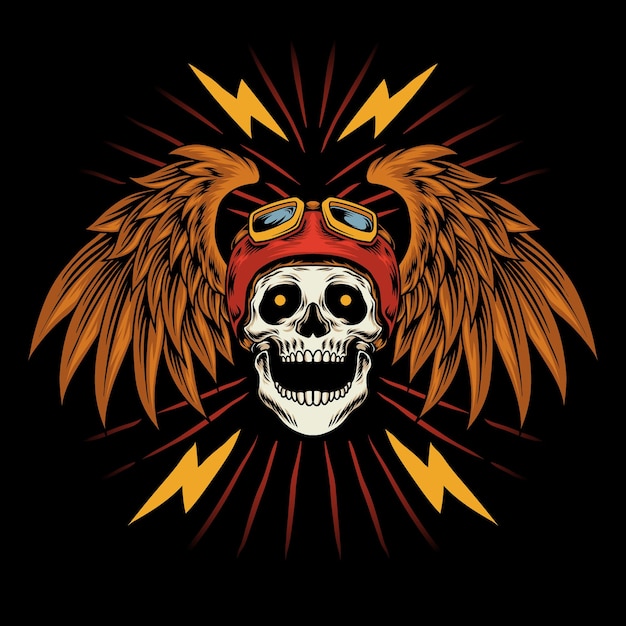 Emblema de motociclista calavera