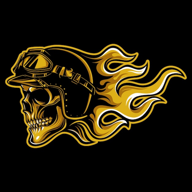 Emblema del motorista cráneo Vintage