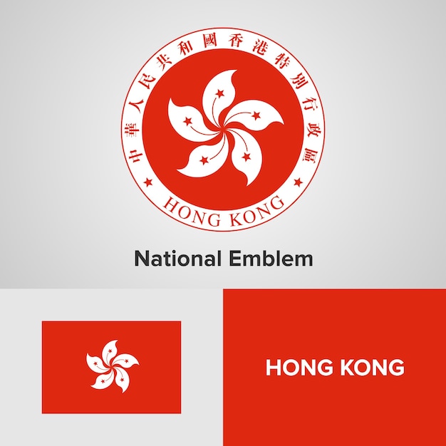 Emblema nacional de Hong Kong y bandera
