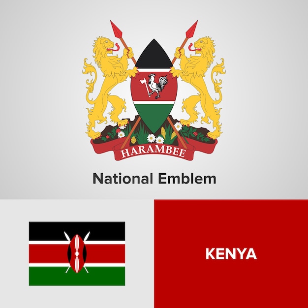 Emblema nacional de kenia y bandera