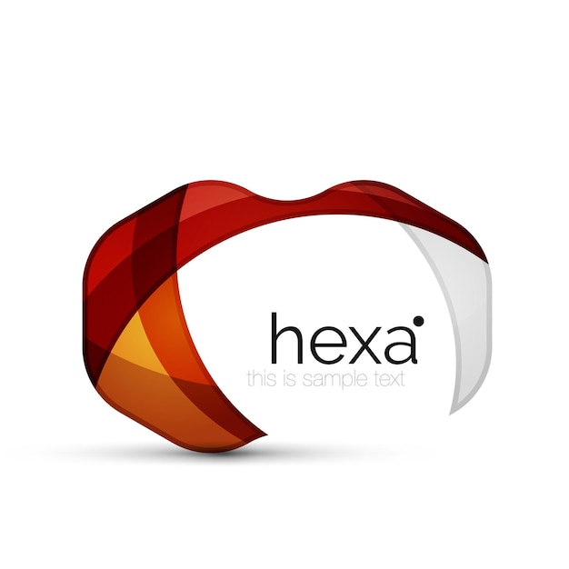 Emblema profesional de forma hexagonal limpia icono tecnológico futurista vectorial