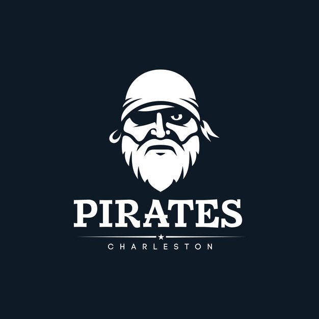 Emblema profesional moderno de los piratas para el equipo de fútbol americano