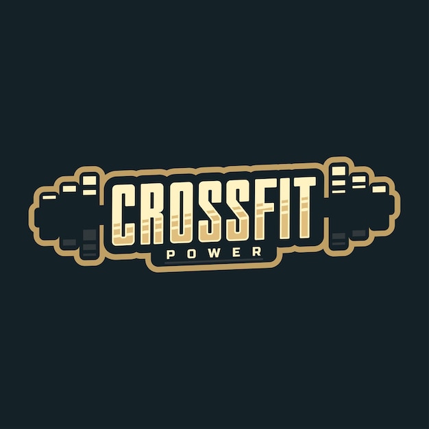 El emblema profesional vectorial moderno para el crossfit